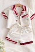 Ensemble short chemise blanc